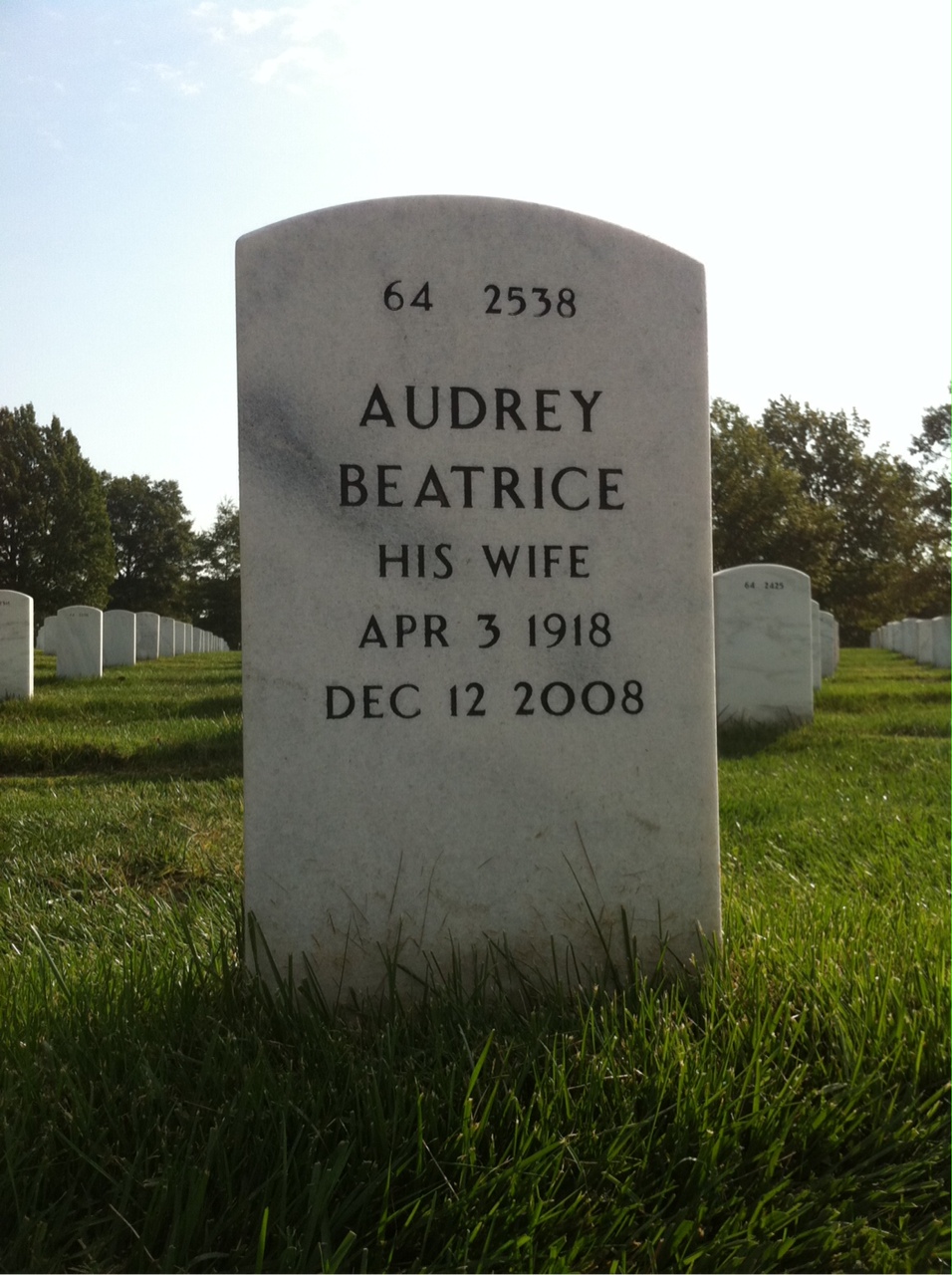 Back of headstone — Lawrence Hannon