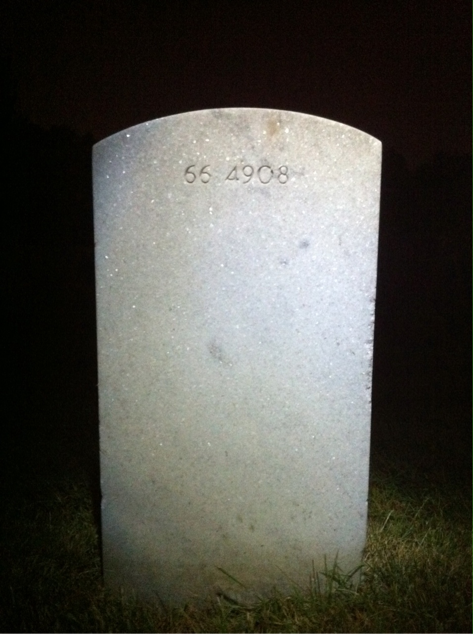 Back of headstone — William Dennis Halloran