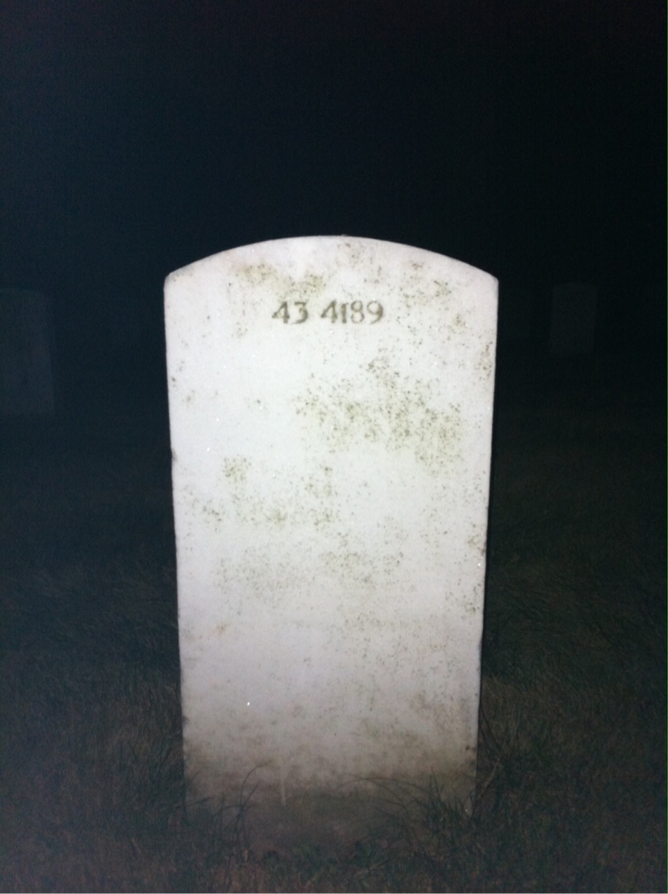 Back of headstone — George Ball
