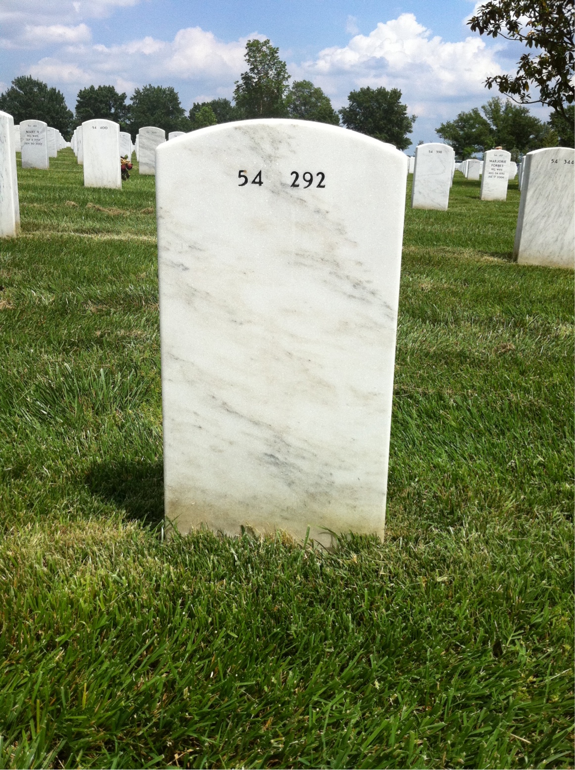 Back of headstone — William Holcombe