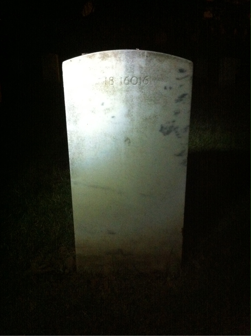 Back of headstone — Russell W Walker