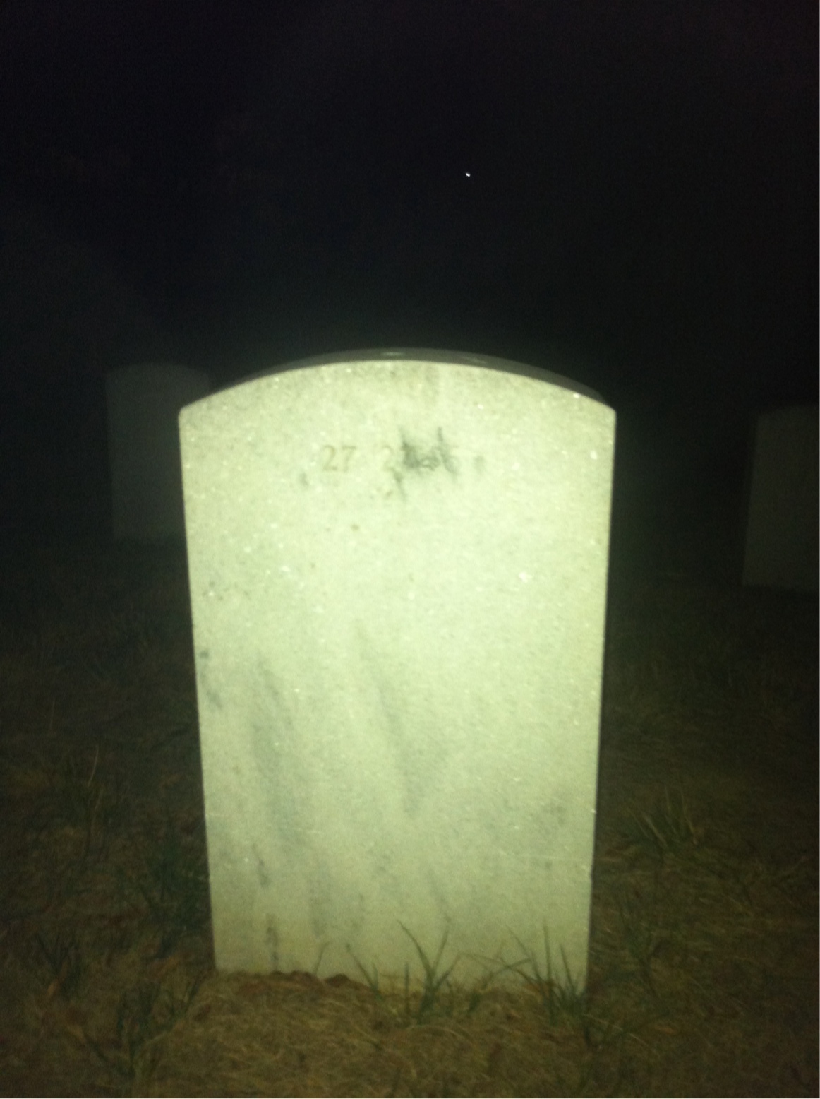 Back of headstone — J Alfred