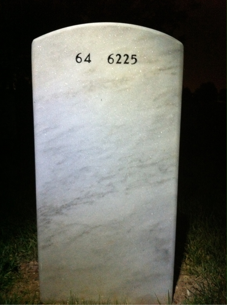 Back of headstone — Howard Ellis