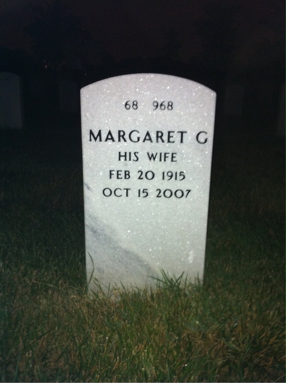 Back of headstone — Harry Roulett