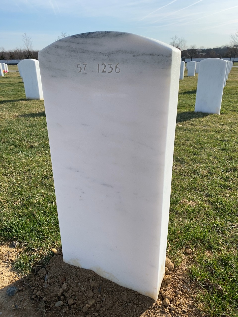 Back of headstone — Dennis Monroe