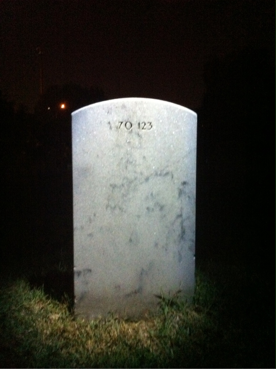 Back of headstone — Abraham Murry