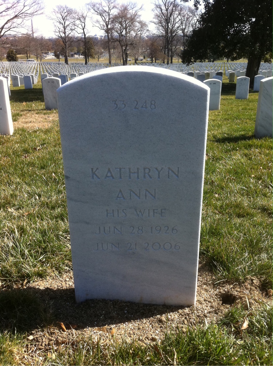 Back of headstone — Conrad Allman