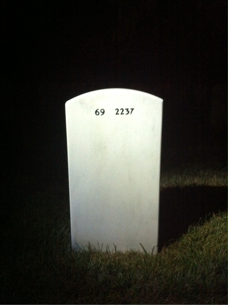 Back of headstone — John Larkin