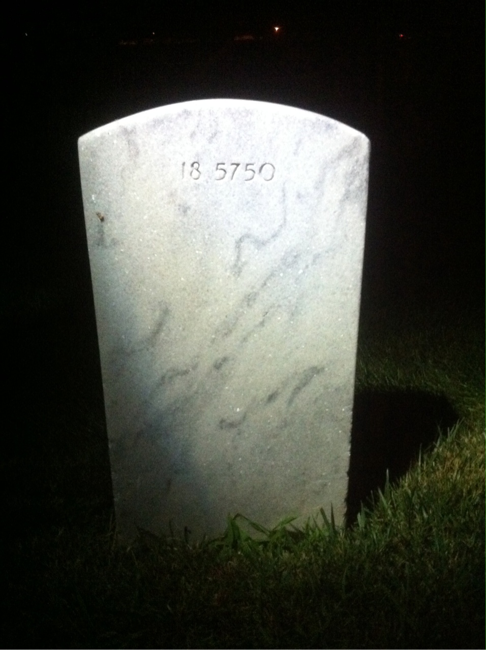 Back of headstone — Wallace Allen