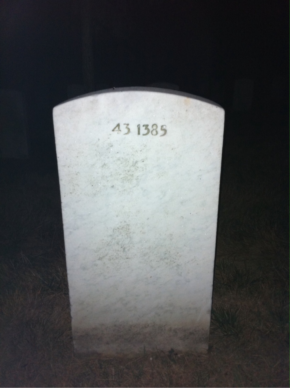 Back of headstone — William Robert Caldwell