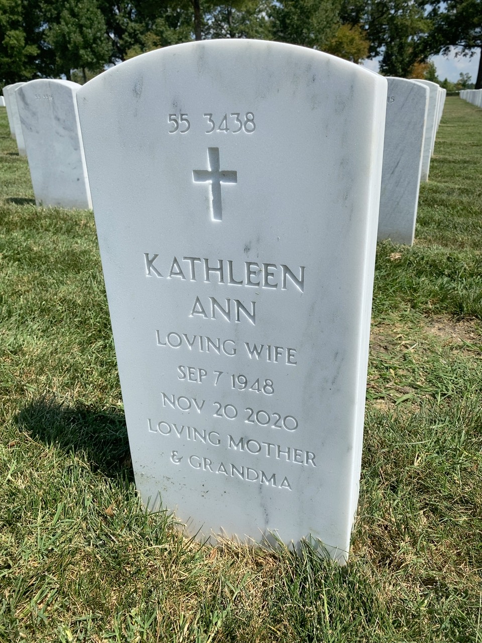 Back of headstone — William Blount Rodman