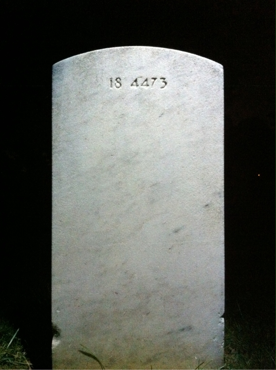Back of headstone — Andrew Andrews