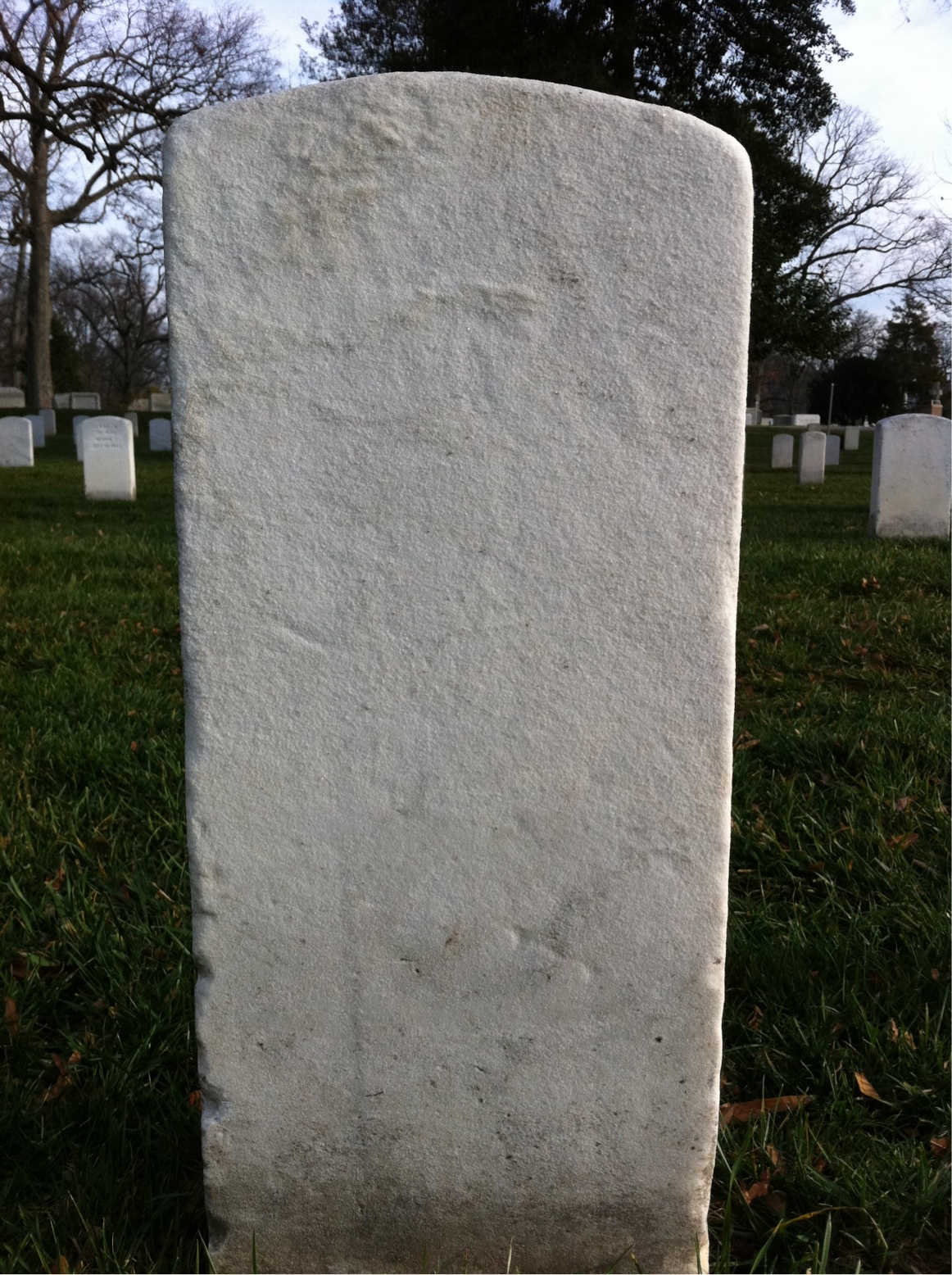 Back of headstone — Alexander Baird