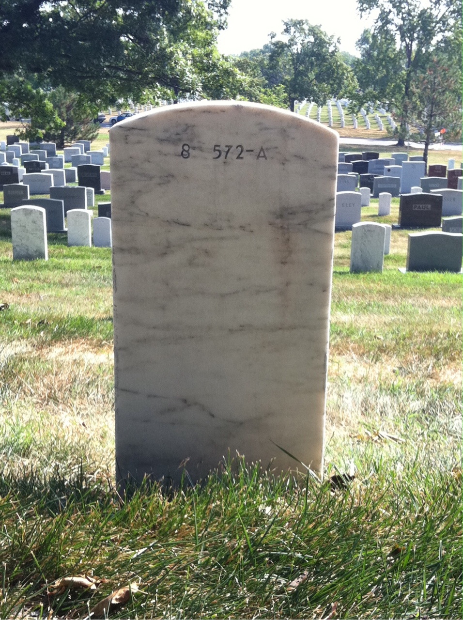 Back of headstone — Mary Arps