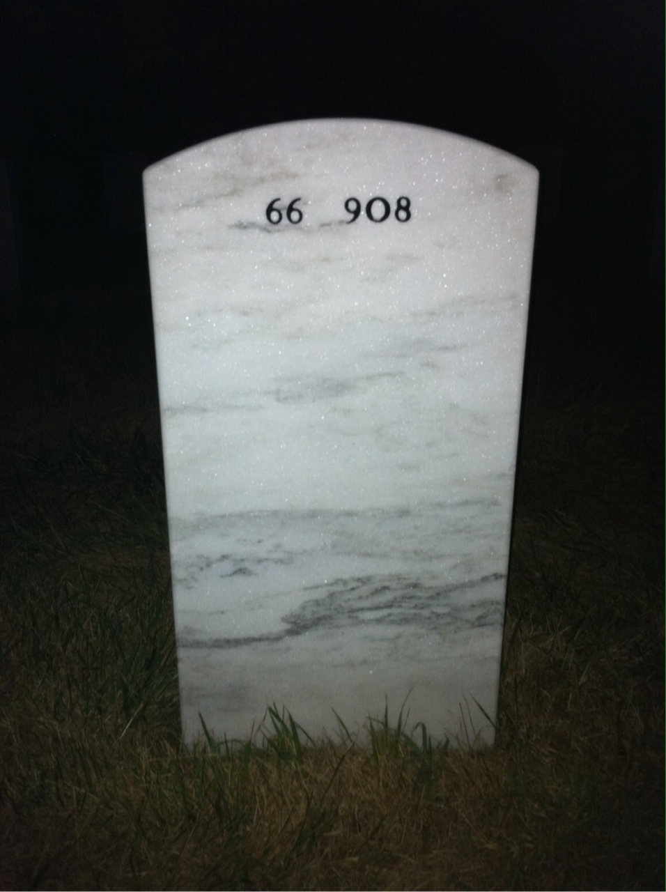 Back of headstone — John Kunde