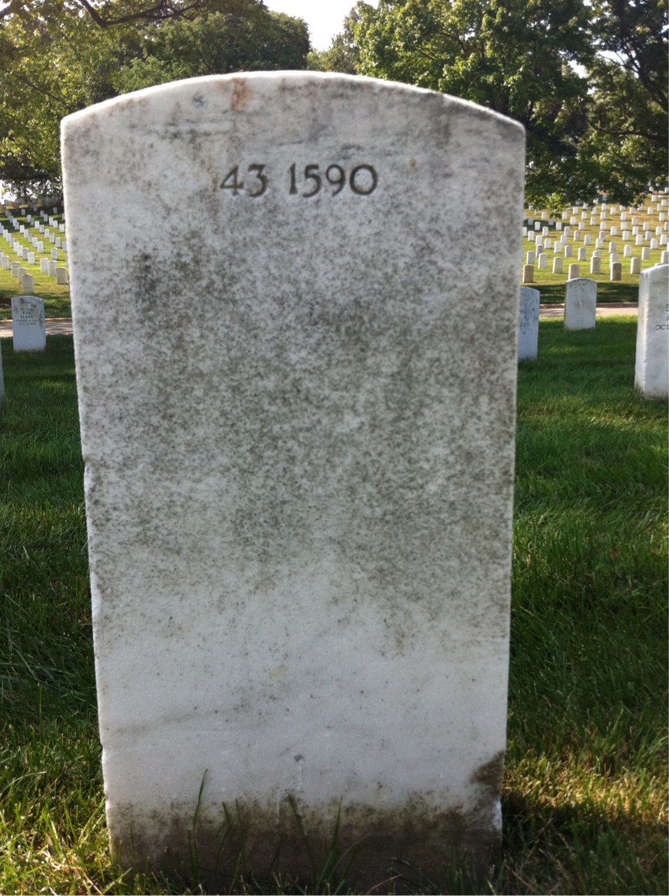 Back of headstone — William Stets