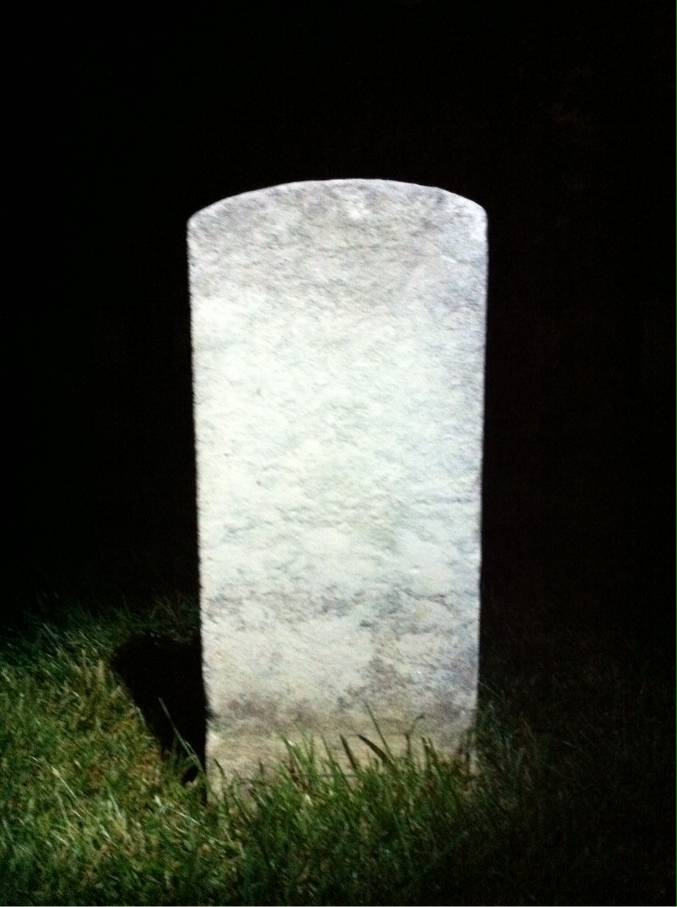 Back of headstone — James Adams