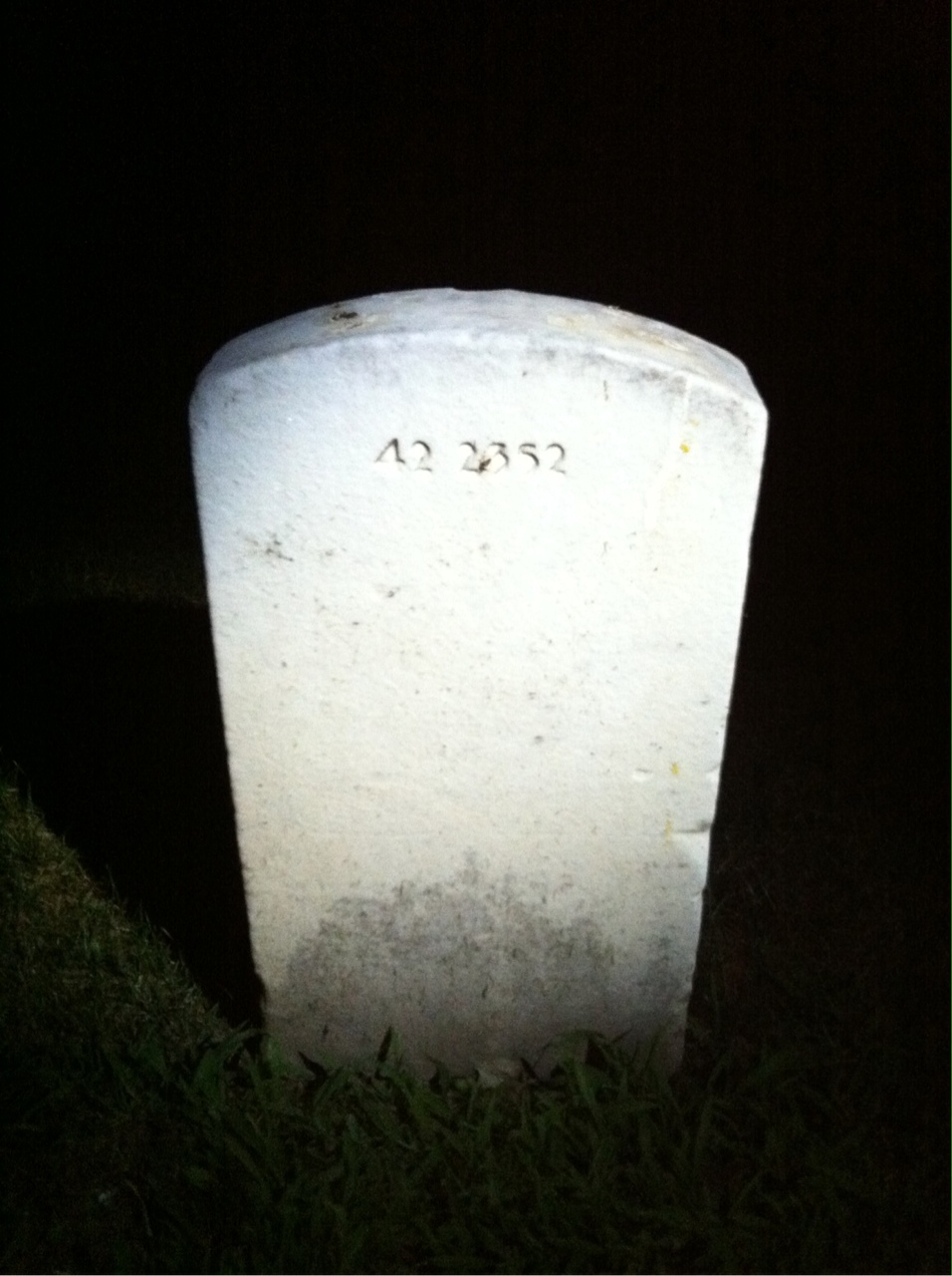 Back of headstone — Tony Anderson