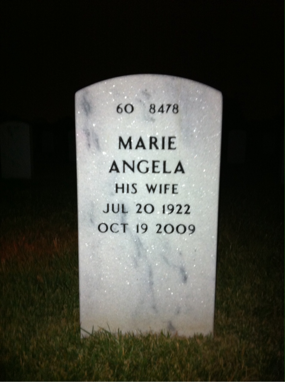 Back of headstone — Lowell Snyder