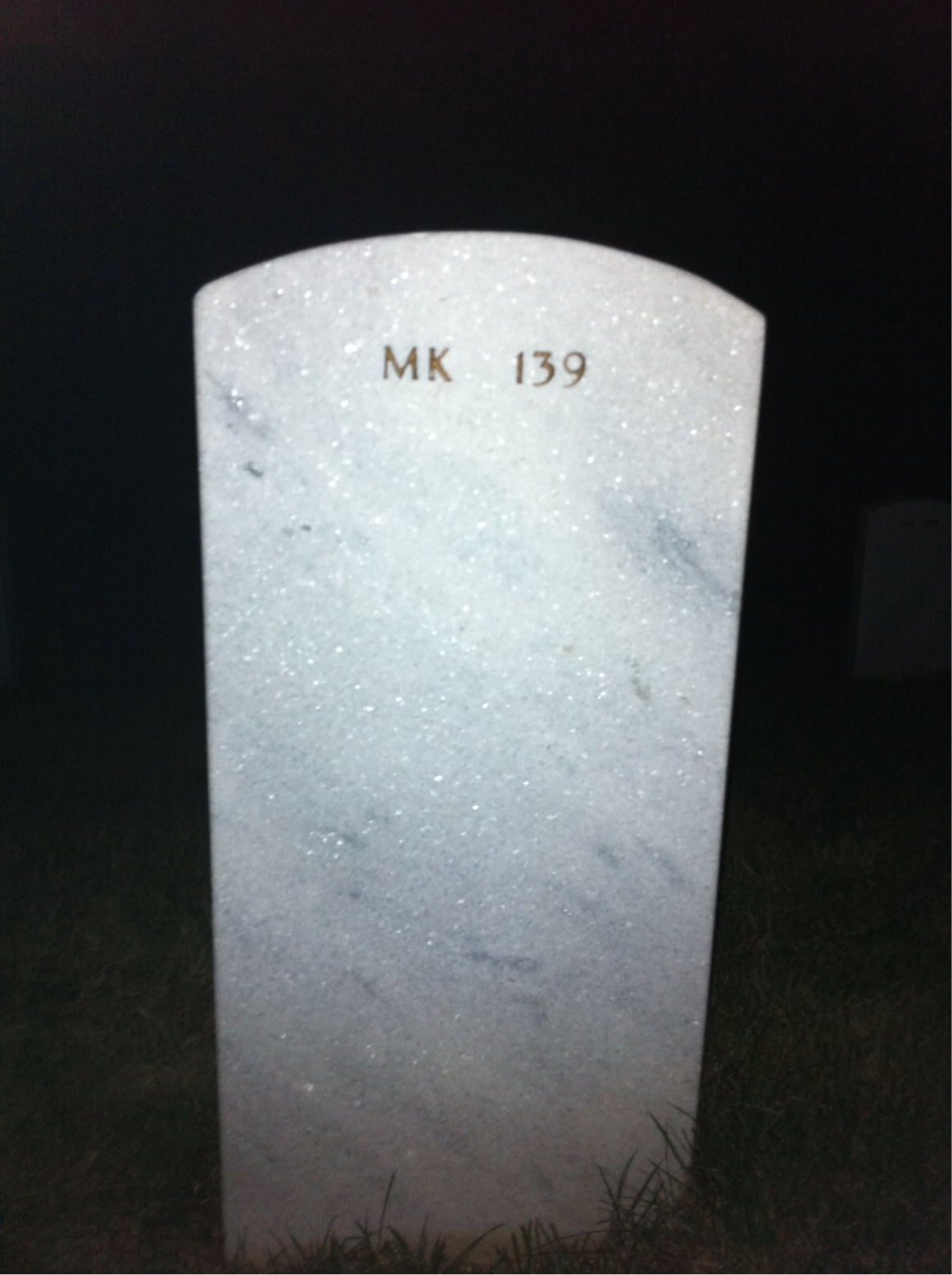 Back of headstone — Alexander Ramsey Nininger