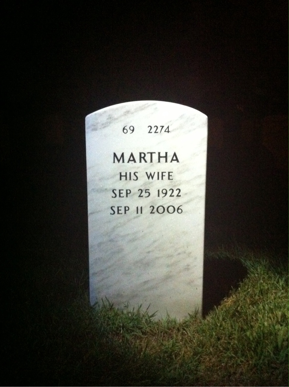 Back of headstone — Michael Krofchik
