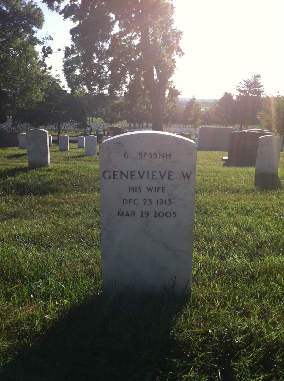 Back of headstone — Donald Eller