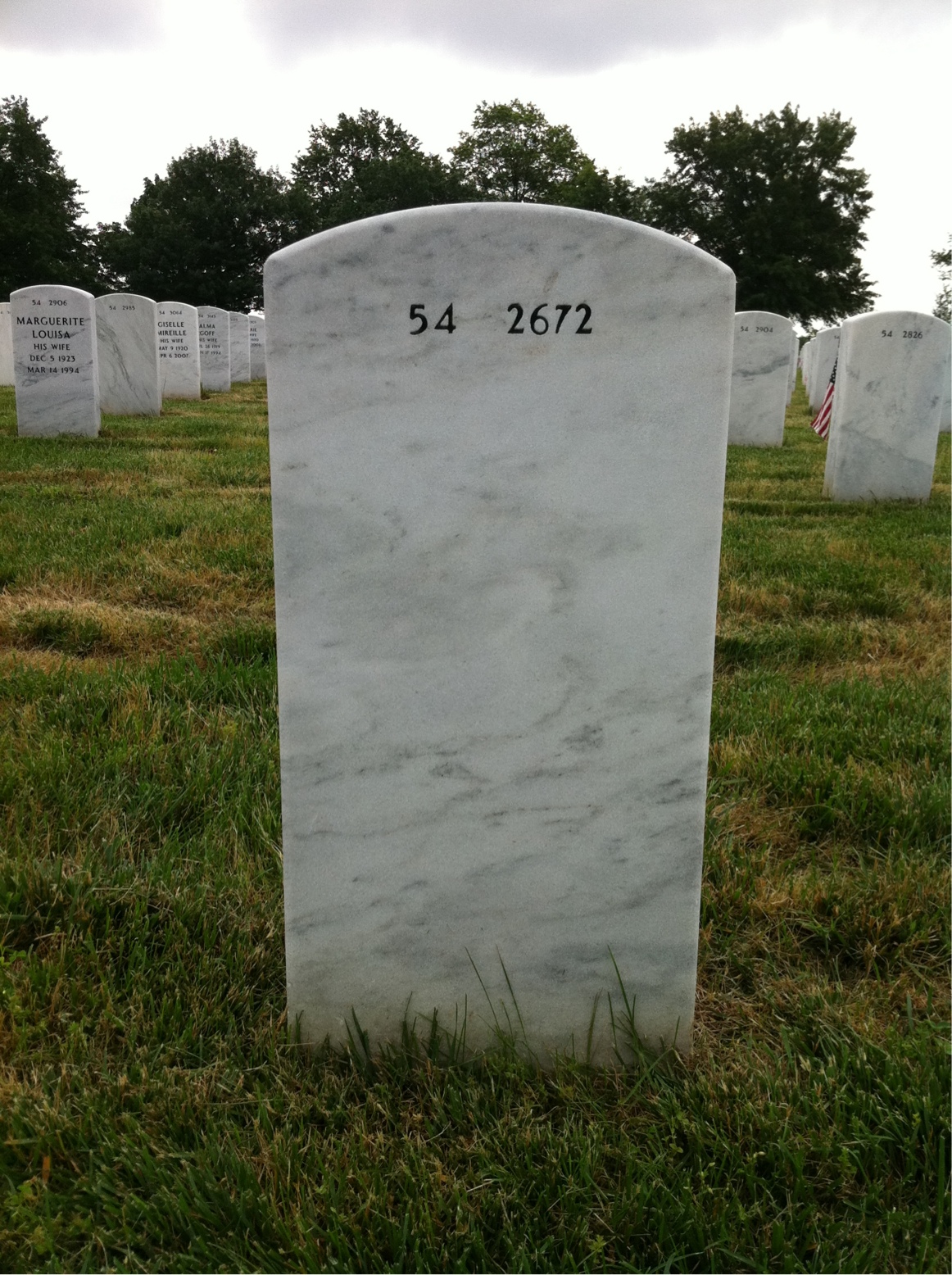 Back of headstone — Shew Lee