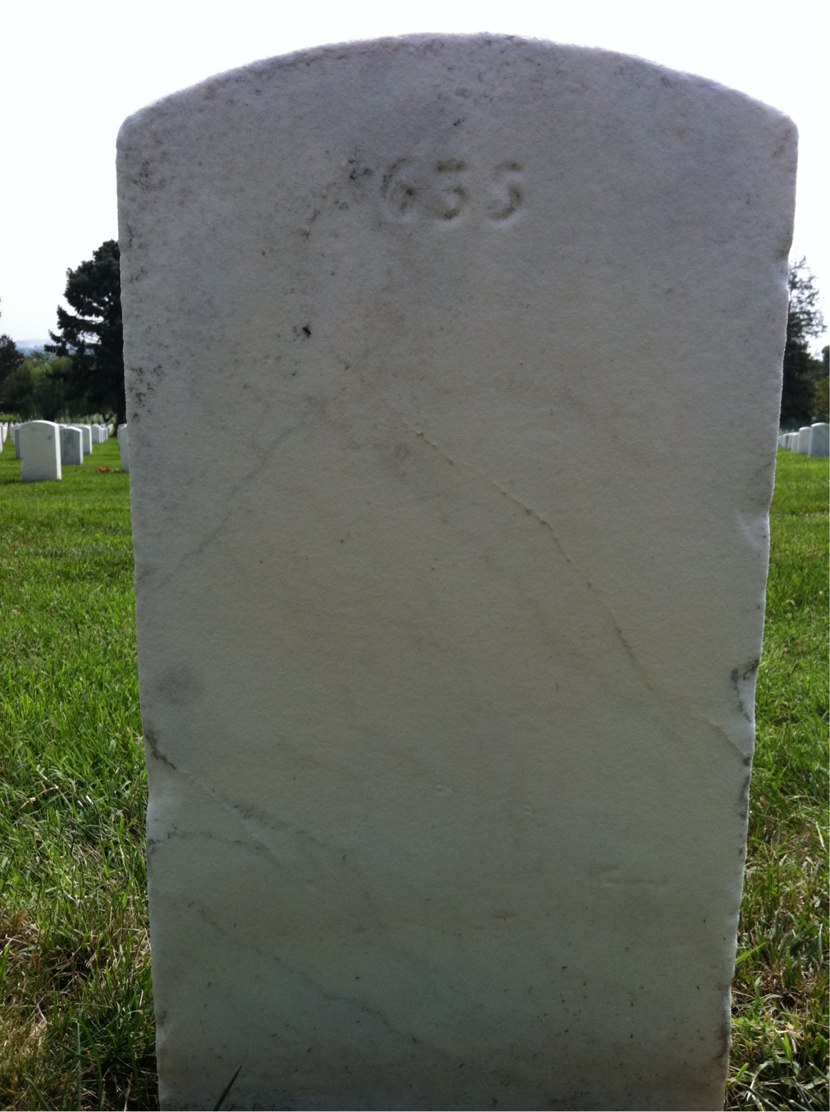 Back of headstone — Ayers Ball