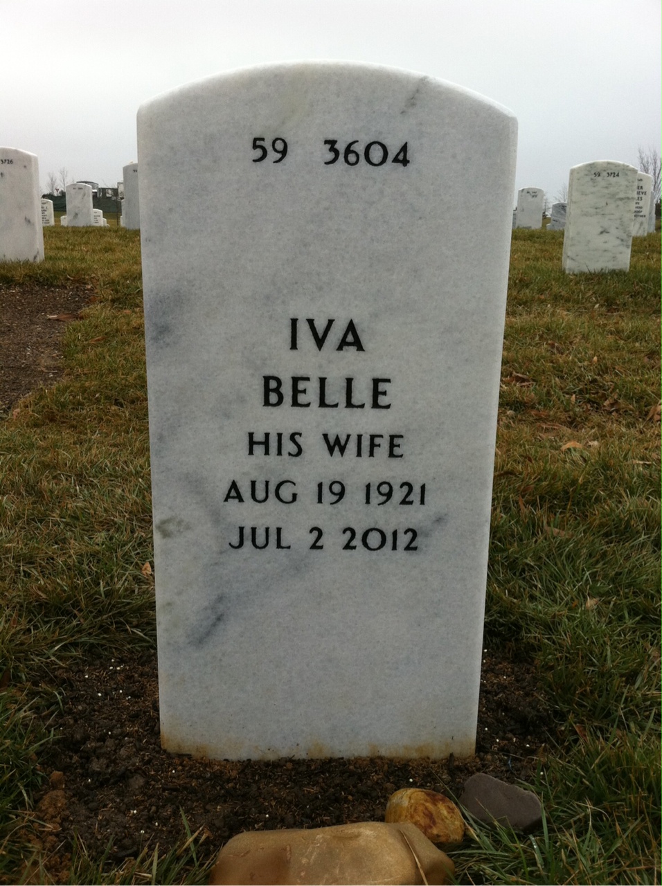 Back of headstone — Haskell Schwartz