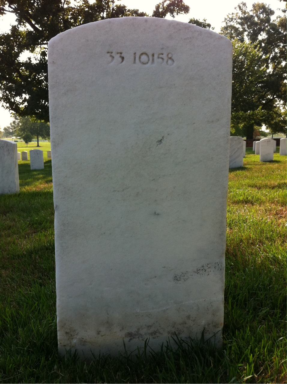 Back of headstone — Ralph Beesley