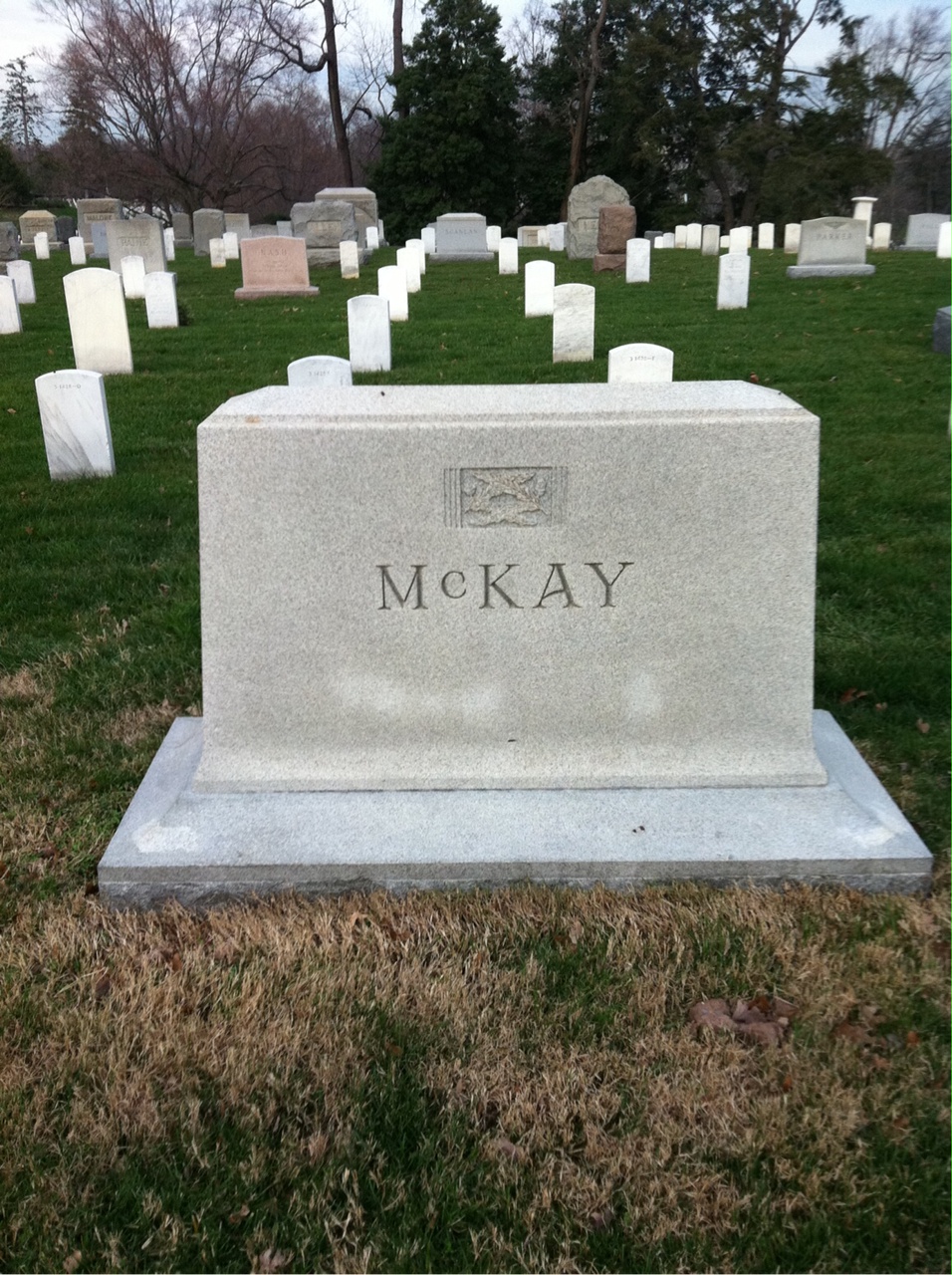Back of headstone — Edith Mckay