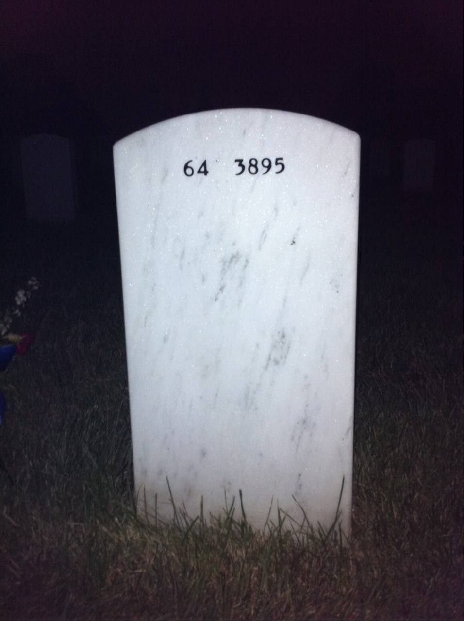 Back of headstone — Wendell Kot