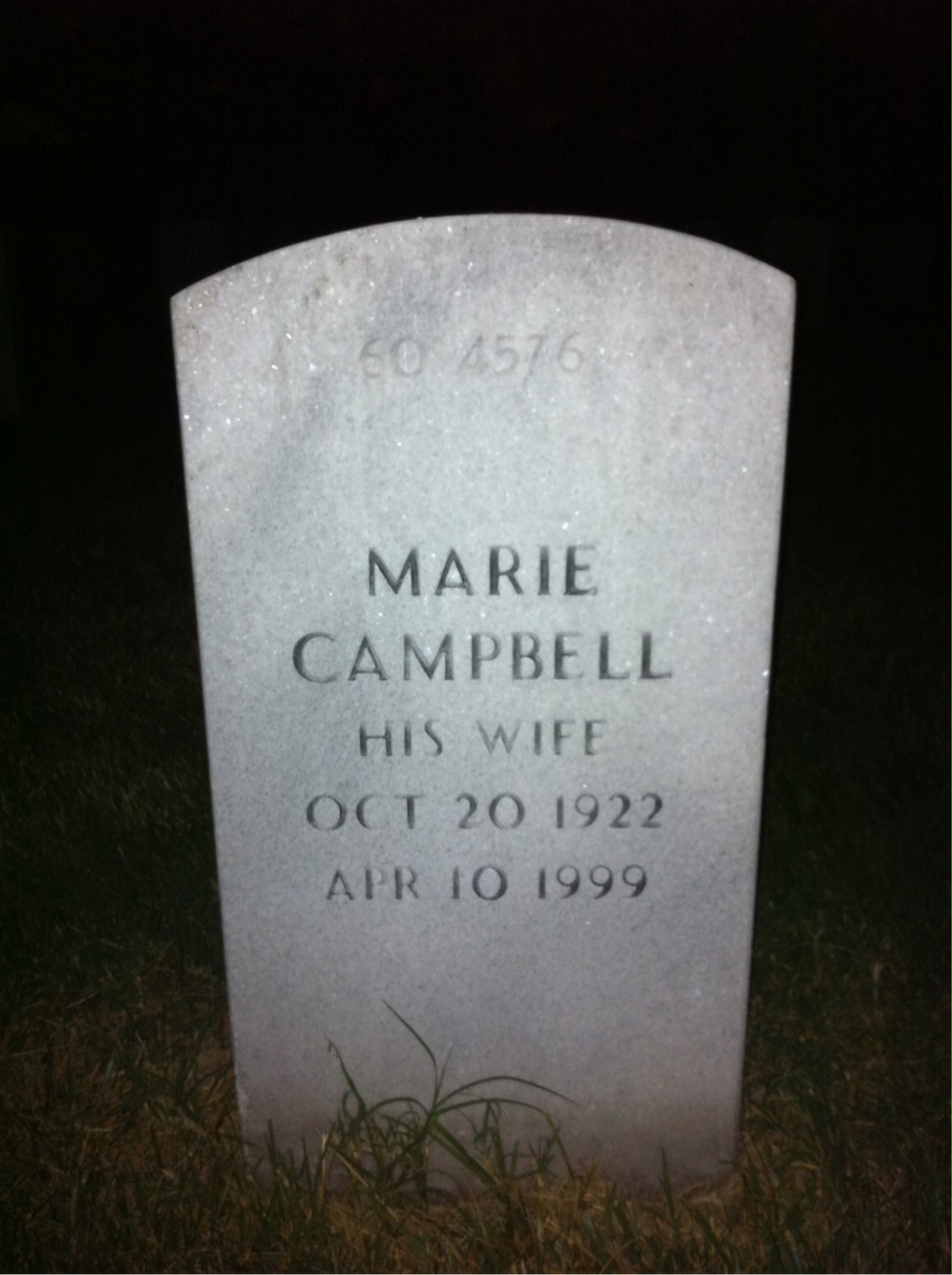 Back of headstone — Kenneth Mosher