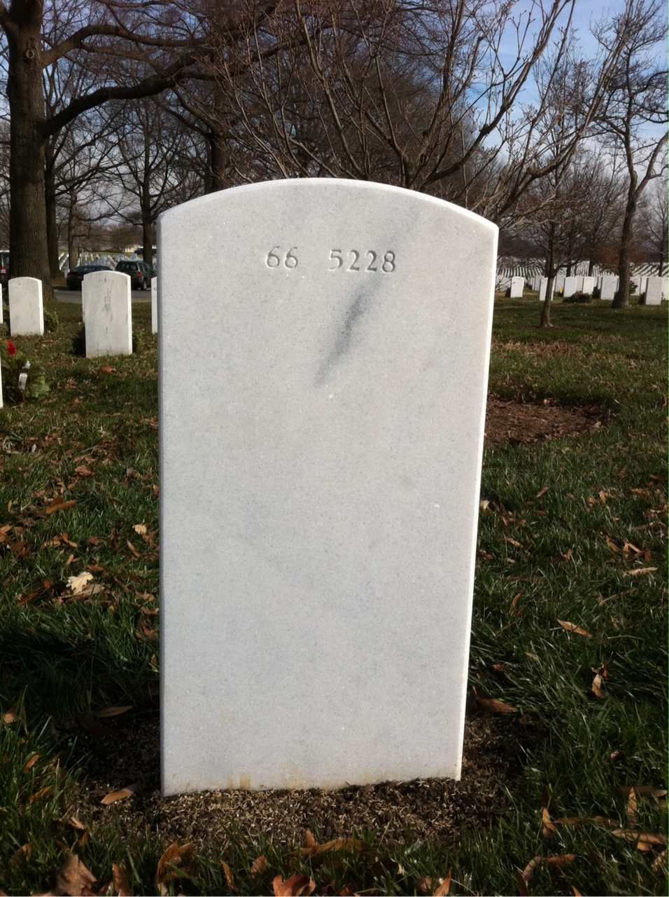 Back of headstone — William Mouser