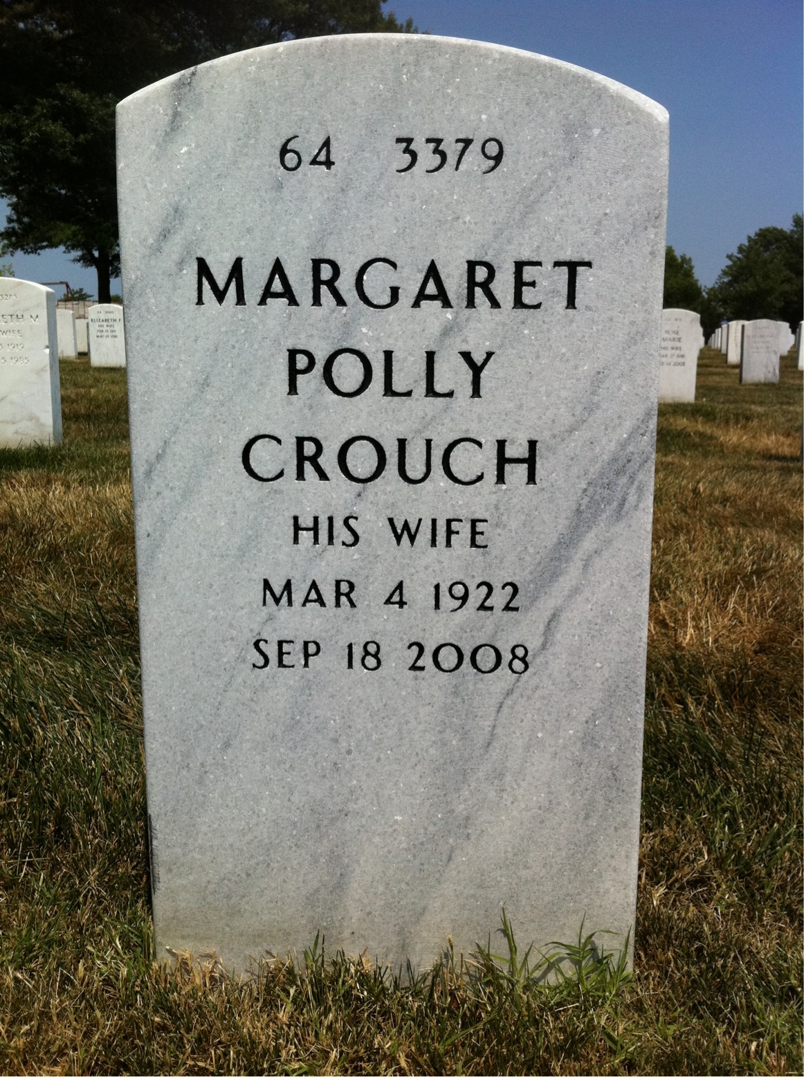 Back of headstone — Estel Elkins