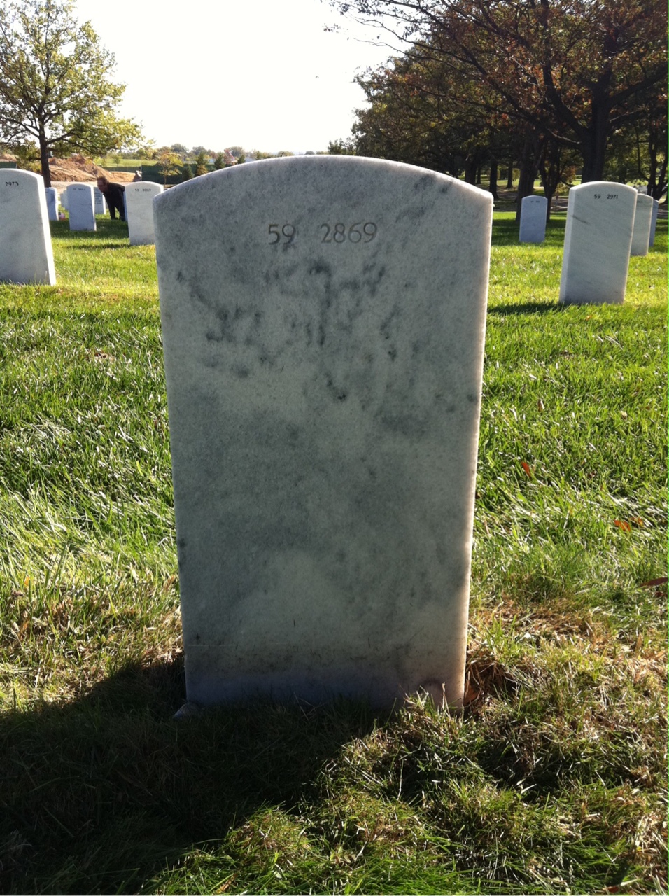 Back of headstone — William Penfield Van Nort