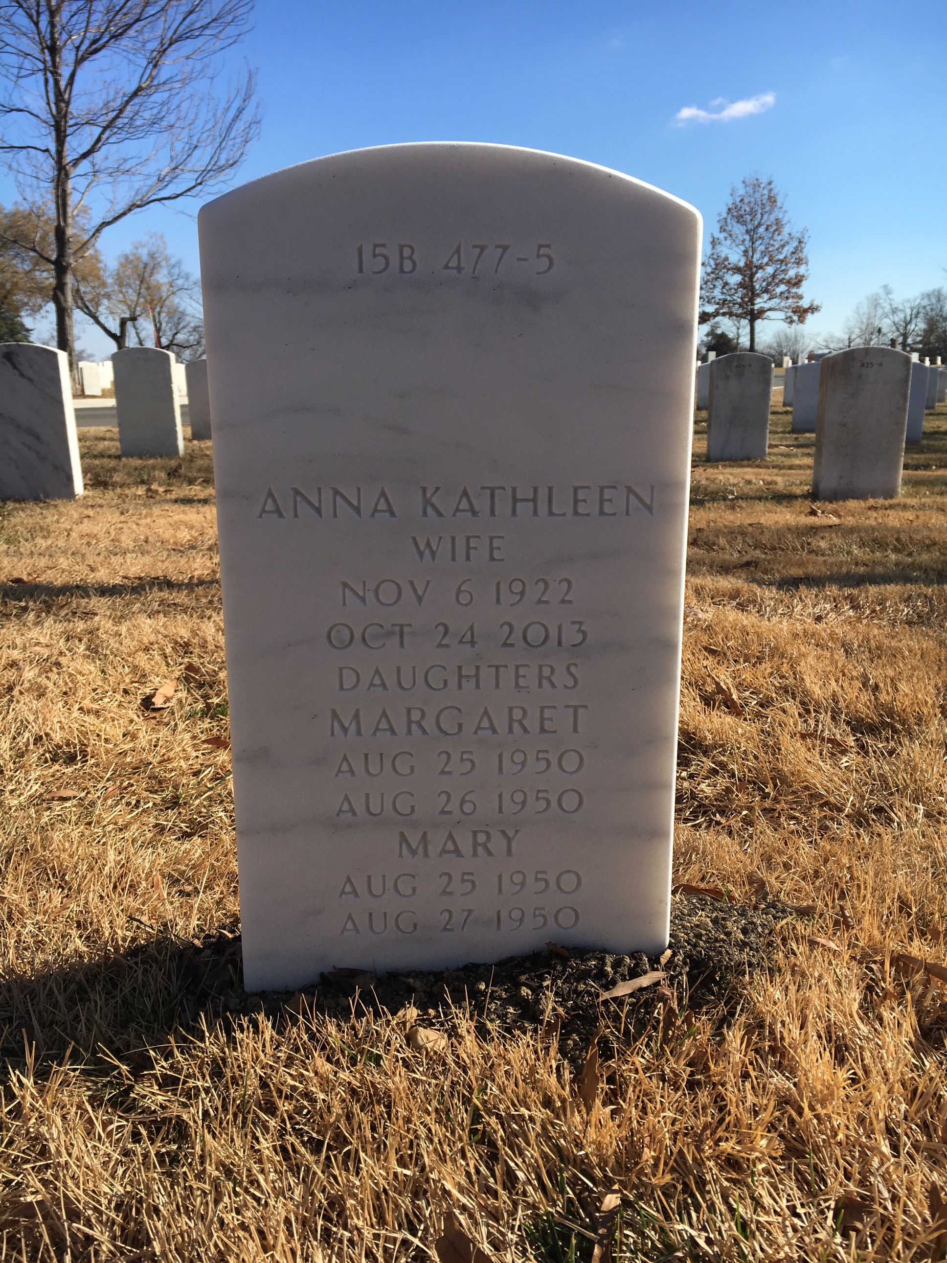 Back of headstone — William Dubyk