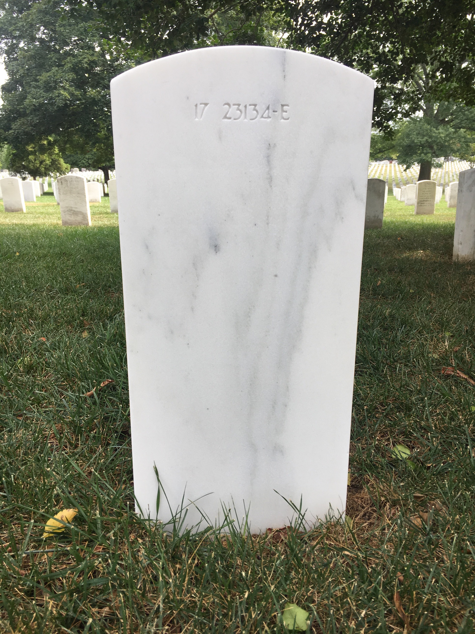 Back of headstone — Joseph Allen