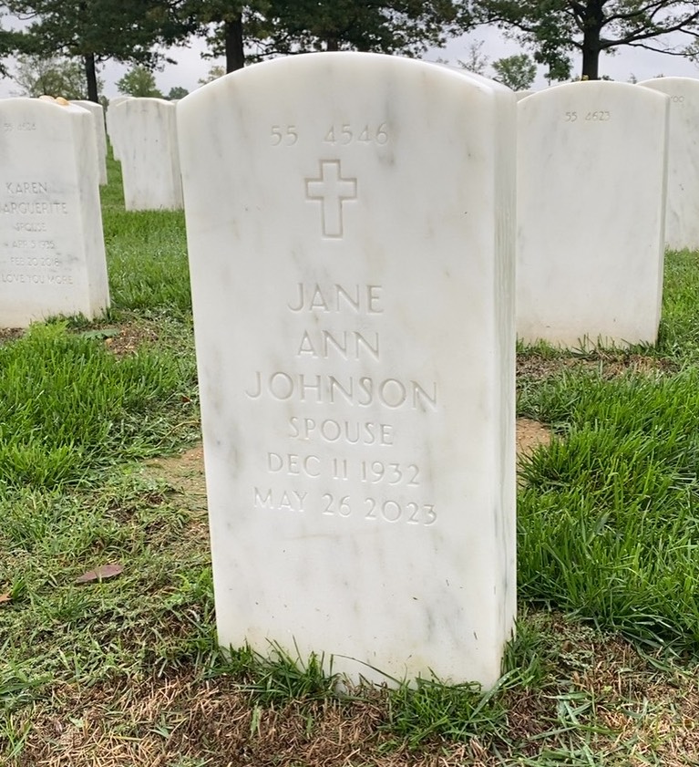 Back of headstone — William D Johnson