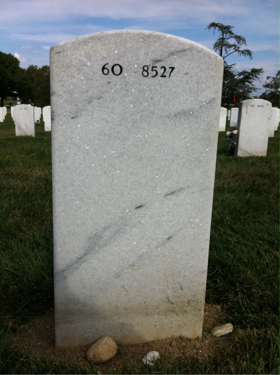 Back of headstone — Lucas White