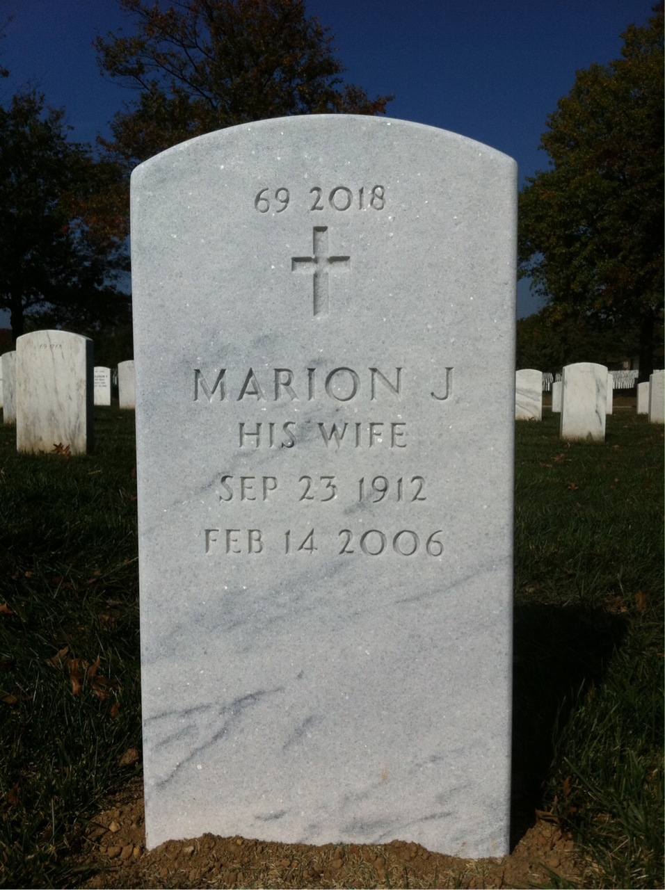 Back of headstone — Lyman Adams