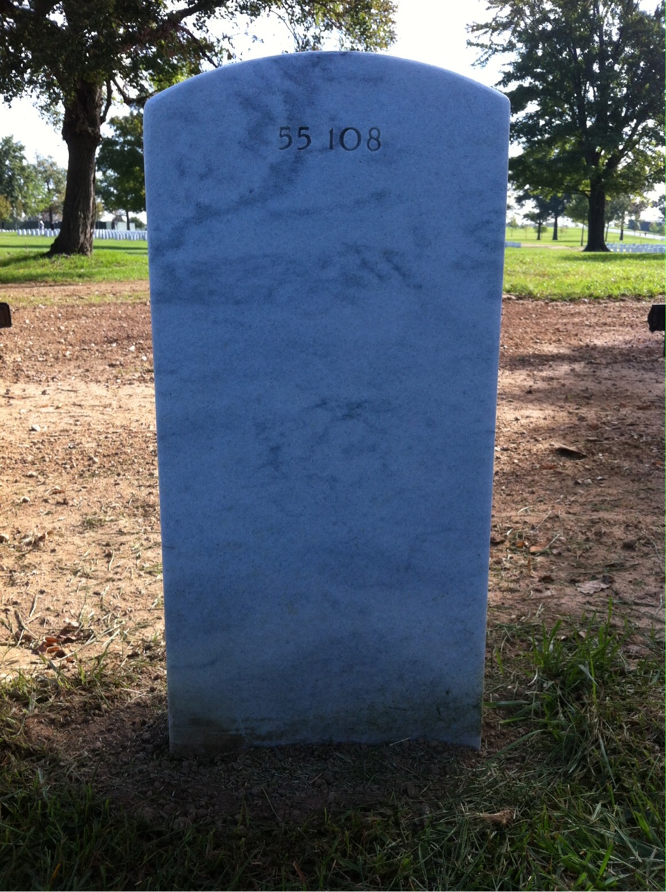 Back of headstone — Wayne Smith Warren