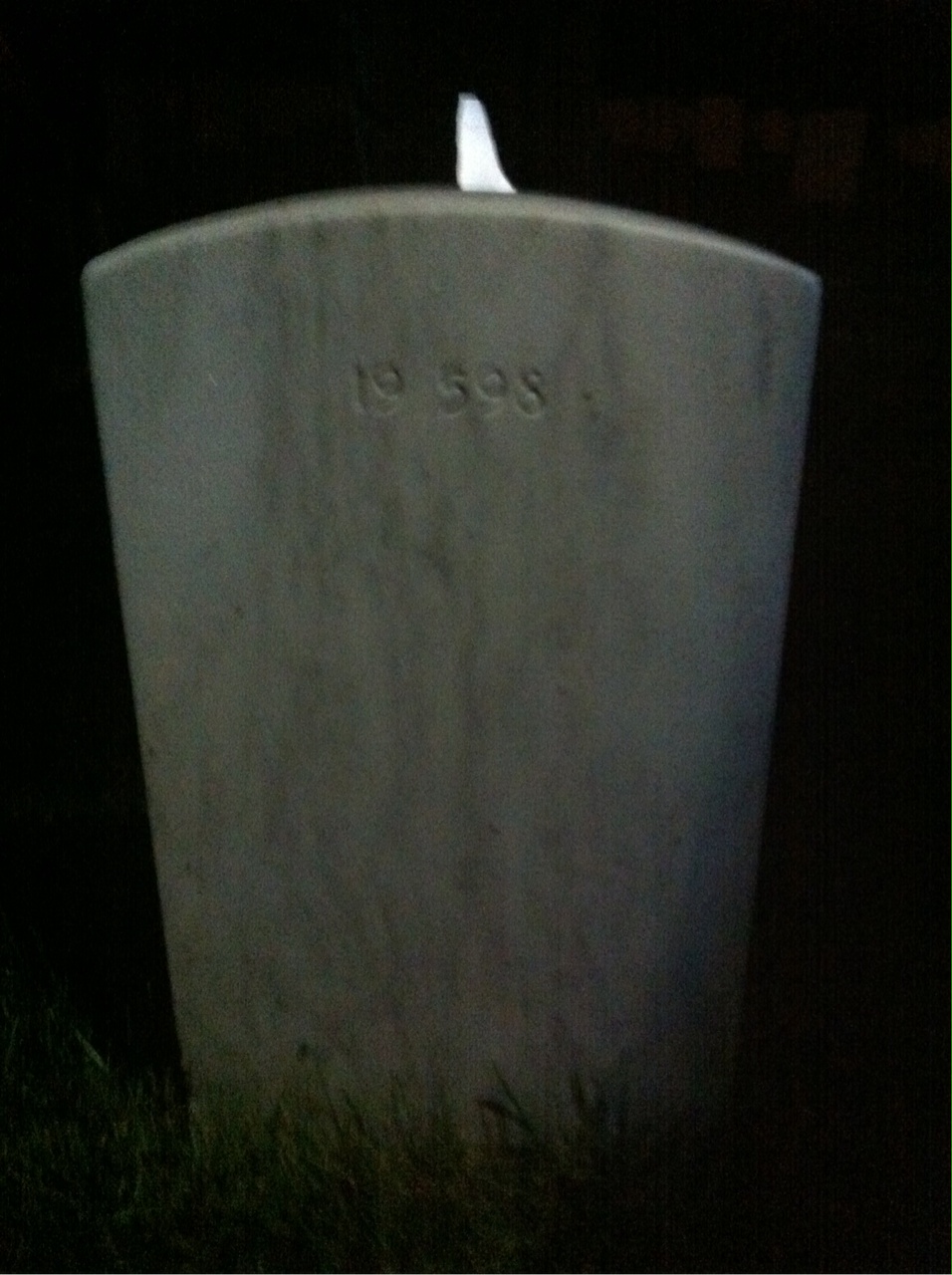 Back of headstone — John Allen