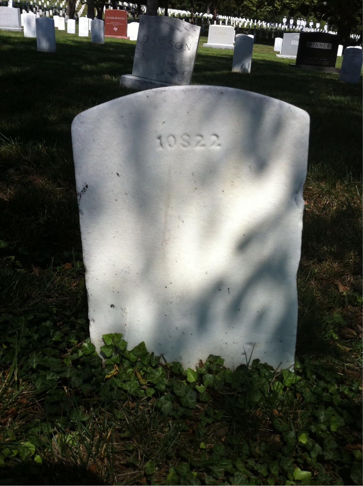 Back of headstone — Joseph Allen