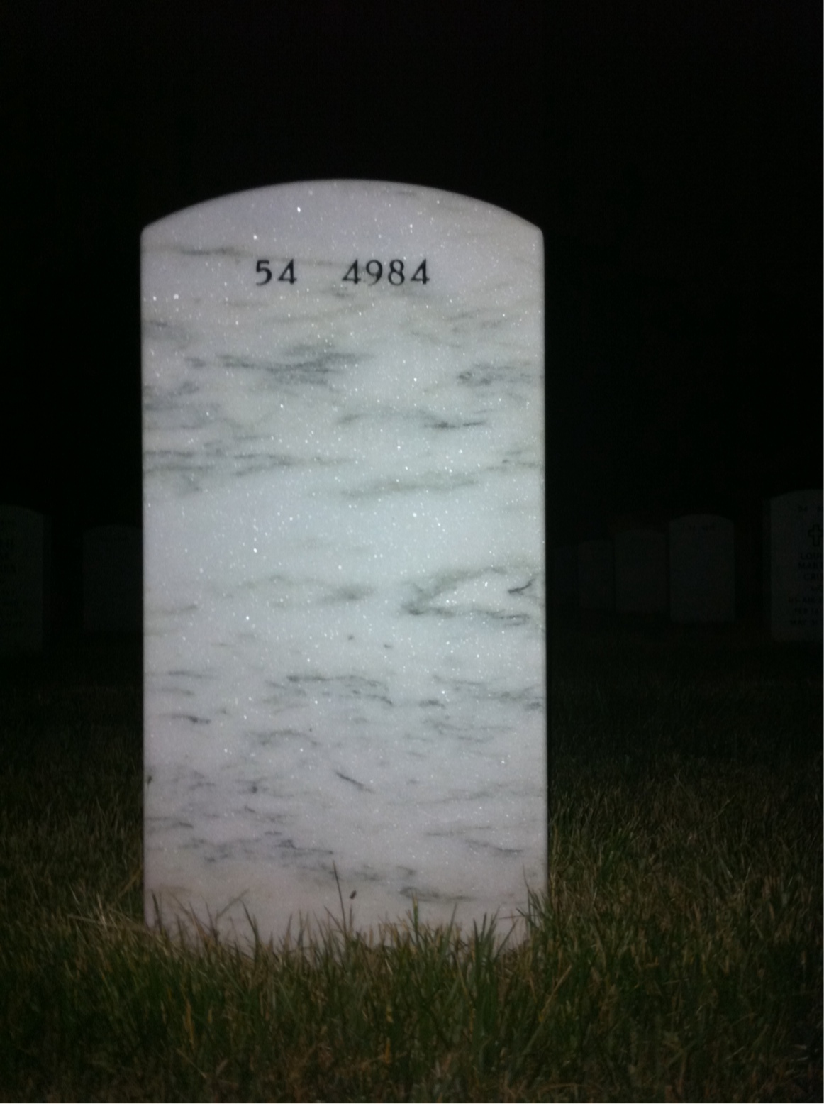 Back of headstone — Alvin Hertzog