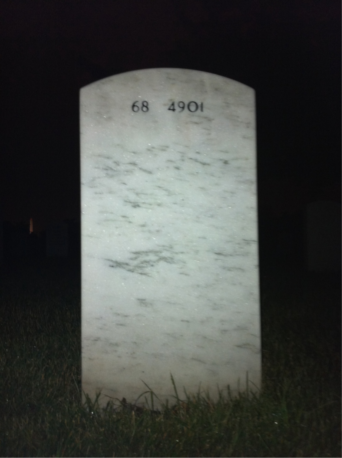Back of headstone — Leonard Hausken