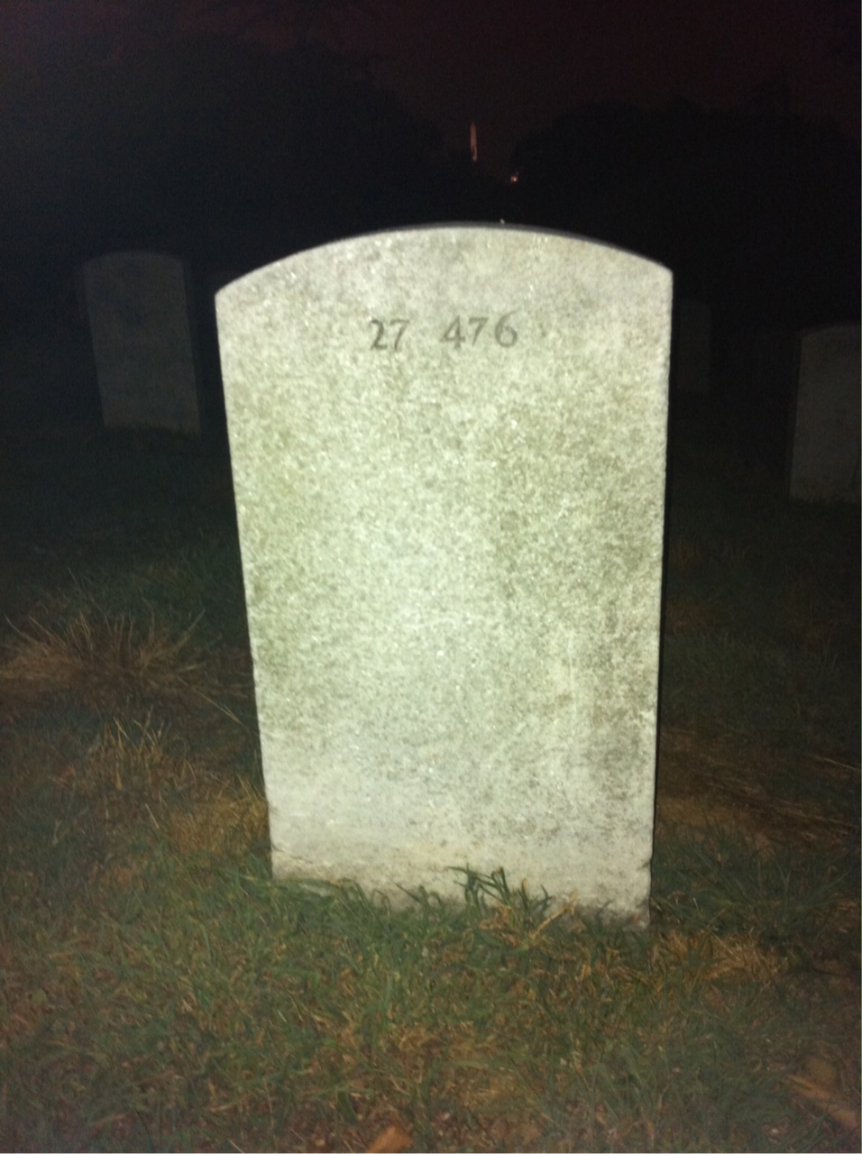 Back of headstone — Thomas Blake