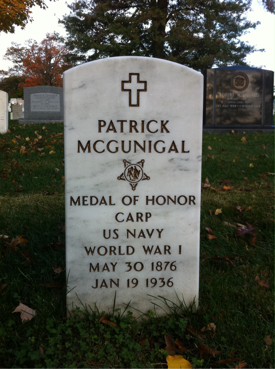 Headstone of Patrick McGunigal