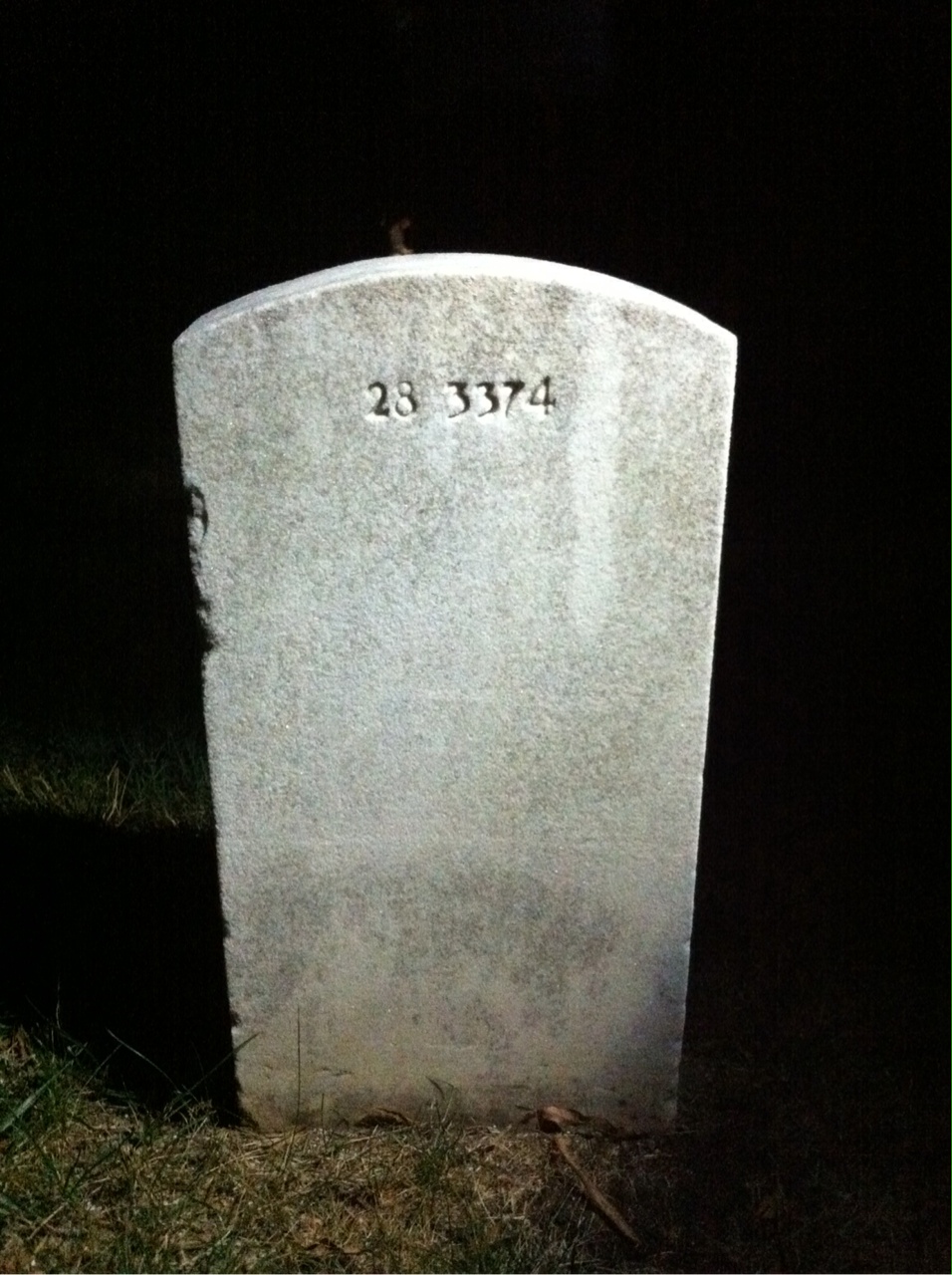 Back of headstone — Chester Allen