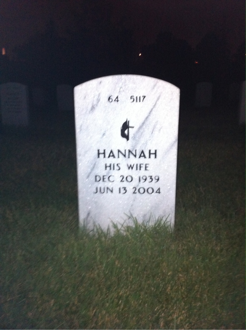 Back of headstone — Arleigh Huxford